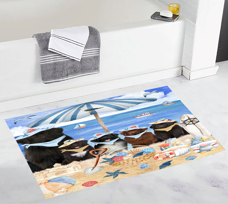Newfoundland Personalized Bath Mat, Explore a Variety of Custom Designs, Anti-Slip Bathroom Rug Mats, Pet and Dog Lovers Gift