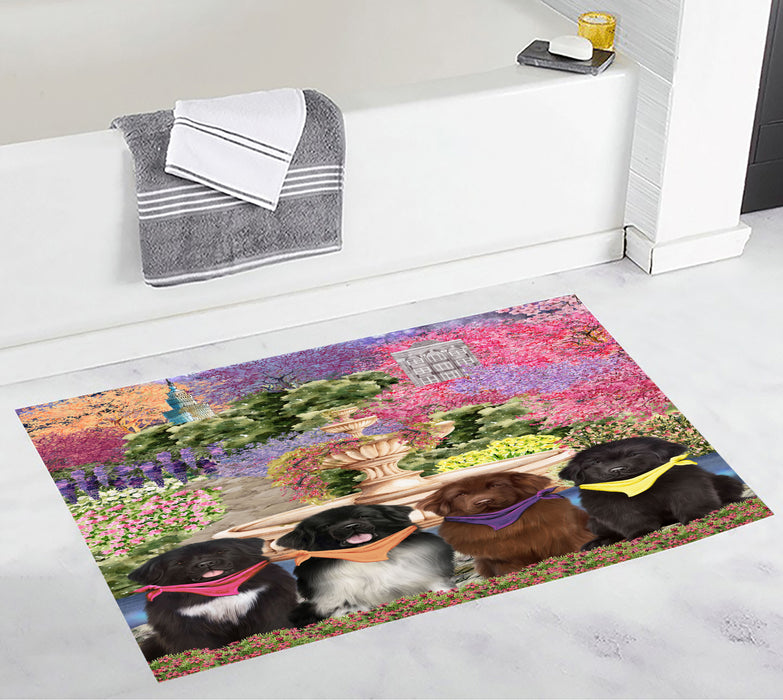 Newfoundland Bath Mat: Explore a Variety of Designs, Custom, Personalized, Non-Slip Bathroom Floor Rug Mats, Gift for Dog and Pet Lovers