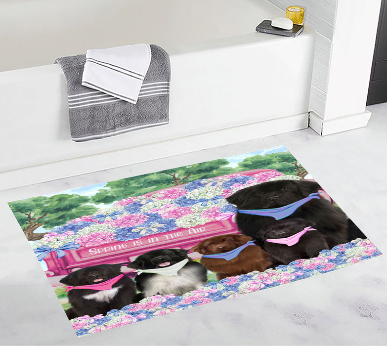 Newfoundland Custom Bath Mat, Explore a Variety of Personalized Designs, Anti-Slip Bathroom Pet Rug Mats, Dog Lover's Gifts