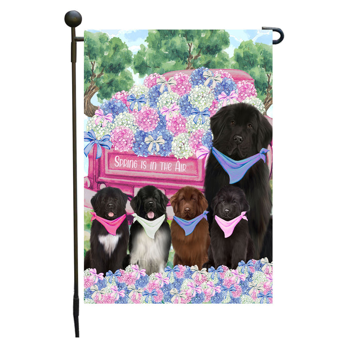 Newfoundland Dogs Garden Flag: Explore a Variety of Personalized Designs, Double-Sided, Weather Resistant, Custom, Outdoor Garden Yard Decor for Dog and Pet Lovers