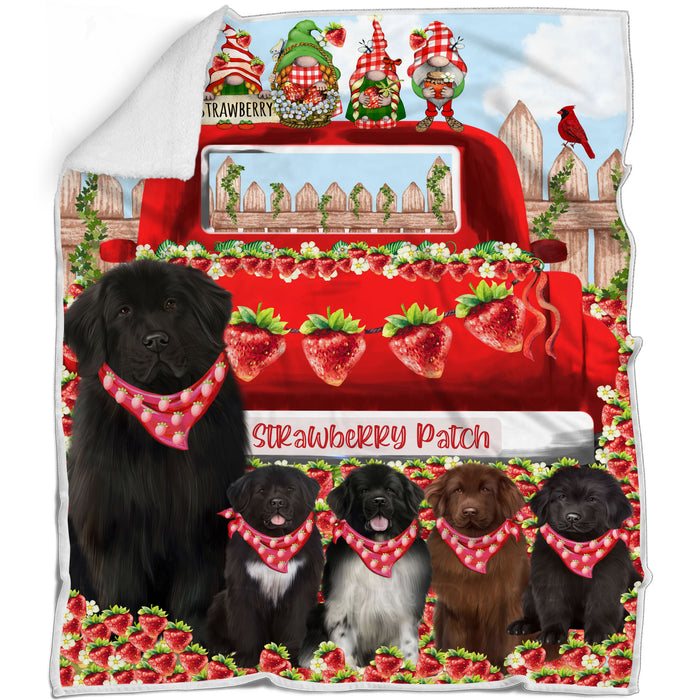 Newfoundland Blanket: Explore a Variety of Personalized Designs, Bed Cozy Sherpa, Fleece and Woven, Custom Dog Gift for Pet Lovers