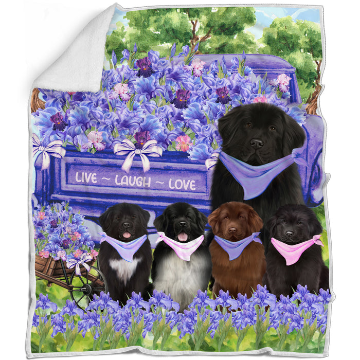 Newfoundland Blanket: Explore a Variety of Designs, Custom, Personalized, Cozy Sherpa, Fleece and Woven, Dog Gift for Pet Lovers