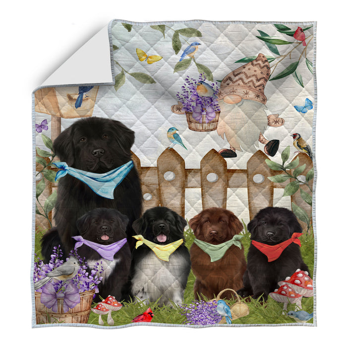Newfoundland Bedspread Quilt, Bedding Coverlet Quilted, Explore a Variety of Designs, Personalized, Custom, Dog Gift for Pet Lovers