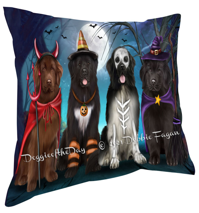 Happy Halloween Trick or Treat Newfoundland Dogs Pillow with Top Quality High-Resolution Images - Ultra Soft Pet Pillows for Sleeping - Reversible & Comfort - Ideal Gift for Dog Lover - Cushion for Sofa Couch Bed - 100% Polyester, PILA88540