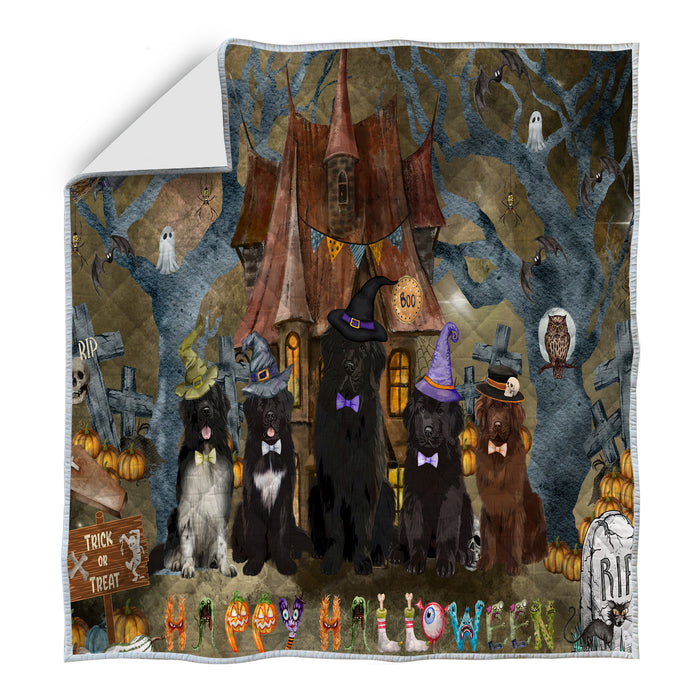 Newfoundland Quilt: Explore a Variety of Designs, Halloween Bedding Coverlet Quilted, Personalized, Custom, Dog Gift for Pet Lovers