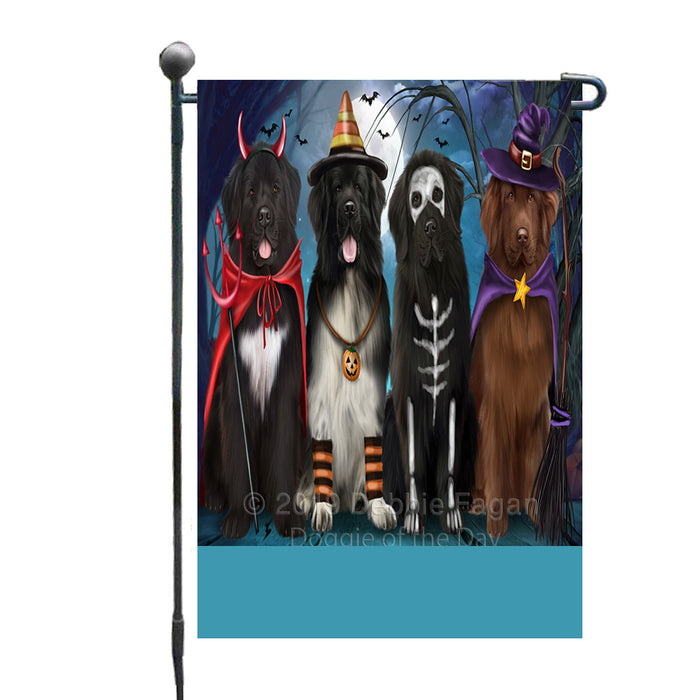 Personalized Happy Halloween Trick or Treat Newfoundland Dogs Custom Garden Flag GFLG64366