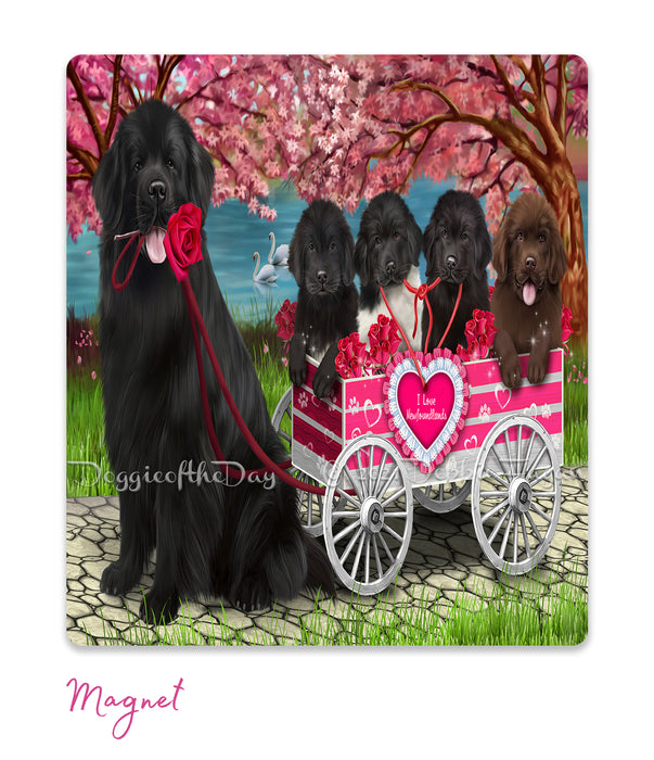 Mother's Day Gift Basket Newfoundland Dogs Blanket, Pillow, Coasters, Magnet, Coffee Mug and Ornament