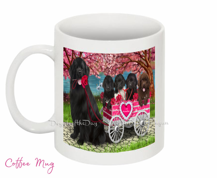 Mother's Day Gift Basket Newfoundland Dogs Blanket, Pillow, Coasters, Magnet, Coffee Mug and Ornament