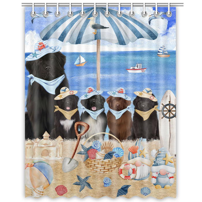 Newfoundland Shower Curtain, Custom Bathtub Curtains with Hooks for Bathroom, Explore a Variety of Designs, Personalized, Gift for Pet and Dog Lovers
