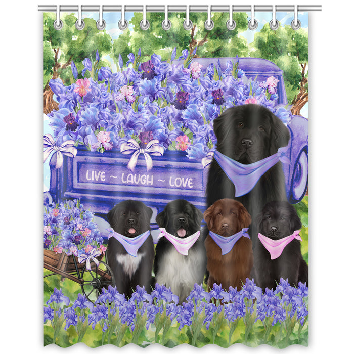 Newfoundland Shower Curtain: Explore a Variety of Designs, Personalized, Custom, Waterproof Bathtub Curtains for Bathroom Decor with Hooks, Pet Gift for Dog Lovers