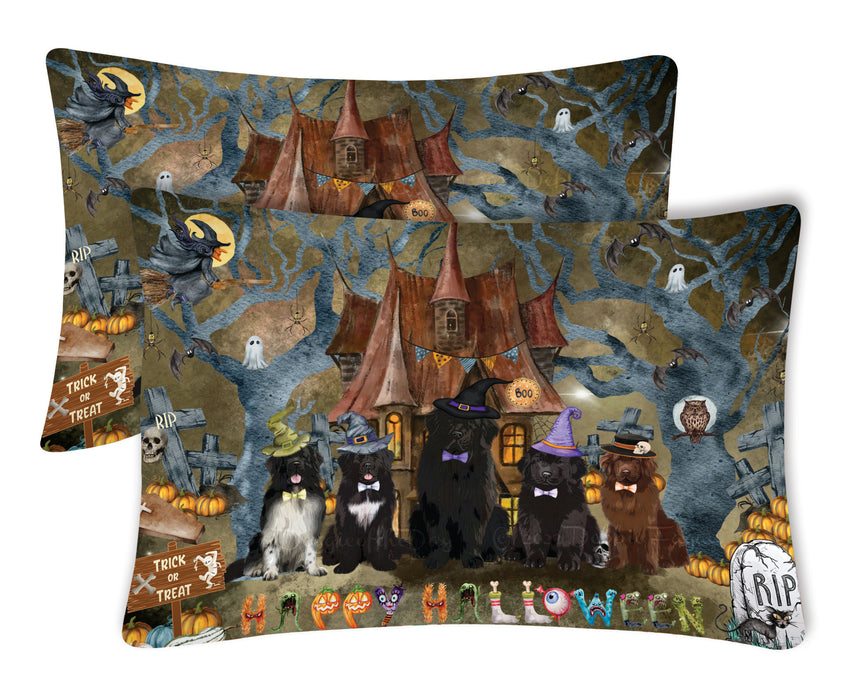 Newfoundland Pillow Case: Explore a Variety of Designs, Custom, Standard Pillowcases Set of 2, Personalized, Halloween Gift for Pet and Dog Lovers