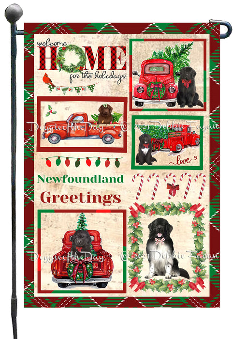 Welcome Home for Christmas Holidays Newfoundland Dogs Garden Flag GFLG67025