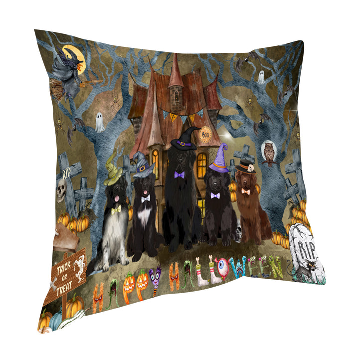 Newfoundland Pillow: Explore a Variety of Designs, Custom, Personalized, Pet Cushion for Sofa Couch Bed, Halloween Gift for Dog Lovers