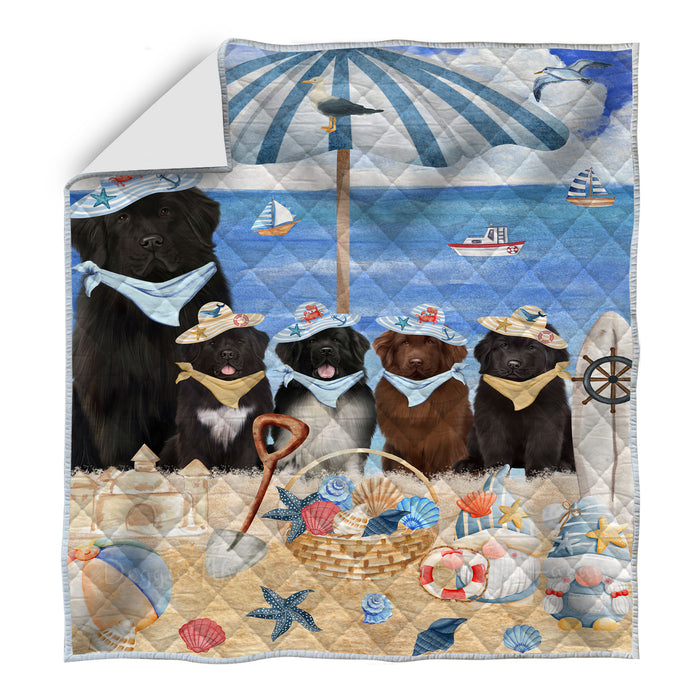 Newfoundland Bedding Quilt, Bedspread Coverlet Quilted, Explore a Variety of Designs, Custom, Personalized, Pet Gift for Dog Lovers