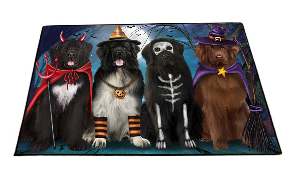 Happy Halloween Trick or Treat Newfoundlands Dog Floormat FLMS54700