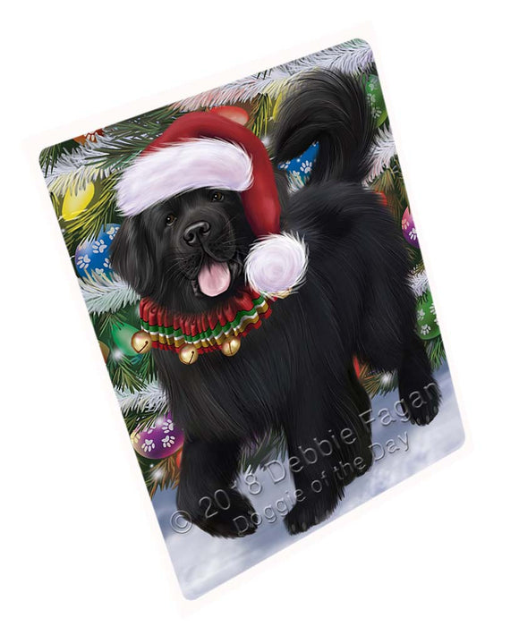 Trotting in the Snow Newfoundland Dog Large Refrigerator / Dishwasher Magnet RMAG94956