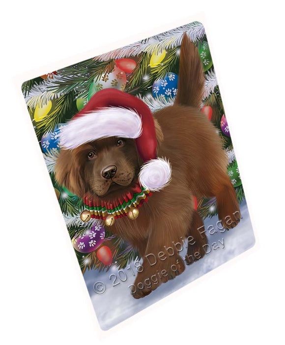 Trotting in the Snow Newfoundland Dog Large Refrigerator / Dishwasher Magnet RMAG94962
