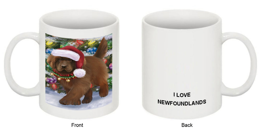 Trotting in the Snow Newfoundland Dog Coffee Mug MUG50847