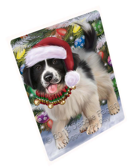 Trotting in the Snow Newfoundland Dog Large Refrigerator / Dishwasher Magnet RMAG94968