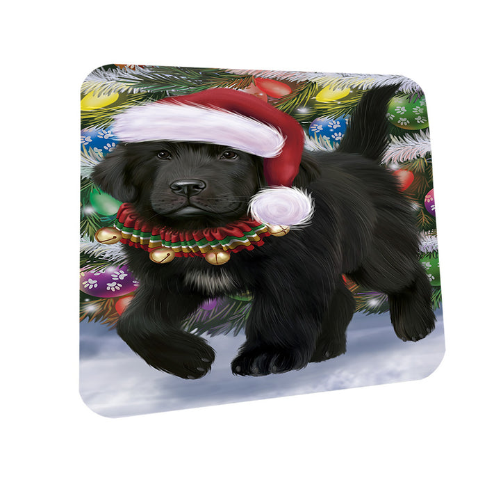 Trotting in the Snow Newfoundland Dog Coasters Set of 4 CST55409