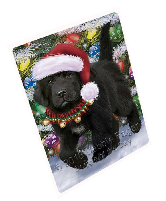 Trotting in the Snow Newfoundland Dog Magnet MAG71490 (Small 5.5" x 4.25")