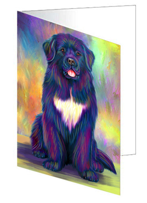 Paradise Wave Newfoundland Dog Handmade Artwork Assorted Pets Greeting Cards and Note Cards with Envelopes for All Occasions and Holiday Seasons GCD72737