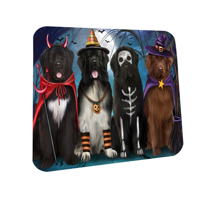 Happy Halloween Trick or Treat Newfoundlands Dog Coasters Set of 4 CST54440