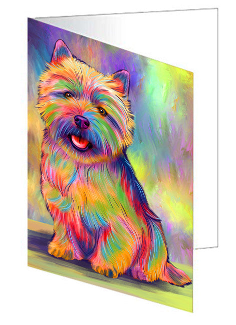 Paradise Wave Norwich Terrier Dog Handmade Artwork Assorted Pets Greeting Cards and Note Cards with Envelopes for All Occasions and Holiday Seasons GCD79859