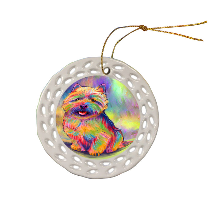 Paradise Wave Norwich Terrier Dog Doily Ornament DPOR58400