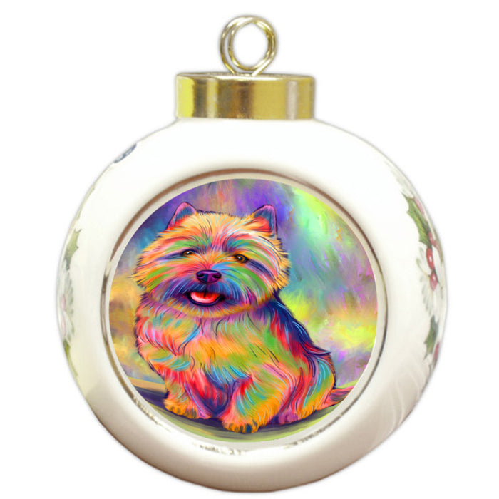 Paradise Wave Norwich Terrier Dog Round Ball Christmas Ornament RBPOR58733