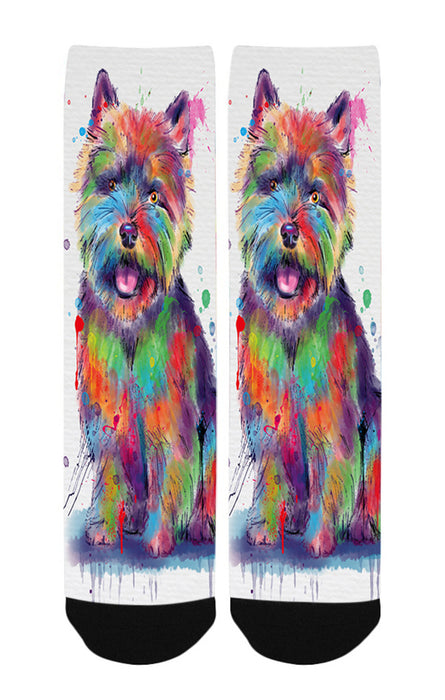 Watercolor Norwich Terrier Dog Women's Casual Socks