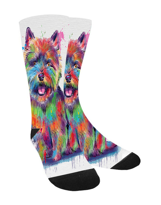 Watercolor Norwich Terrier Dog Women's Casual Socks
