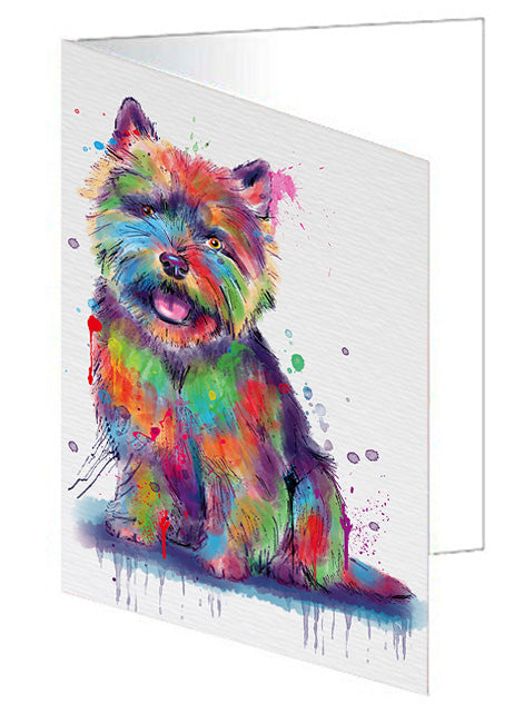 Watercolor Norwich Terrier Dog Handmade Artwork Assorted Pets Greeting Cards and Note Cards with Envelopes for All Occasions and Holiday Seasons GCD79985