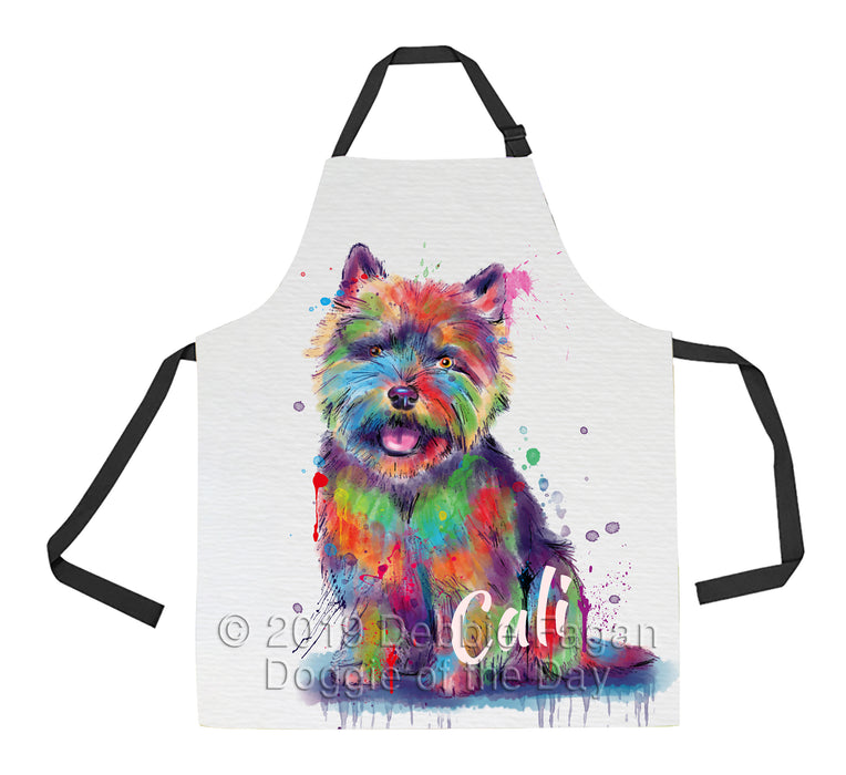 Custom Pet Name Personalized Watercolor Norwich Terrier Dog Apron