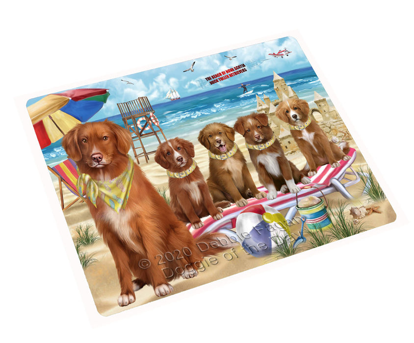 Pet Friendly Beach Nova Scotia Duck Toller Retriever Dogs Cutting Board - For Kitchen - Scratch & Stain Resistant - Designed To Stay In Place - Easy To Clean By Hand - Perfect for Chopping Meats, Vegetables
