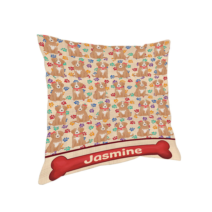 Rainbow Paw Print Nova Scotia Duck Toller Retriever Dogs Pillow PIL84272