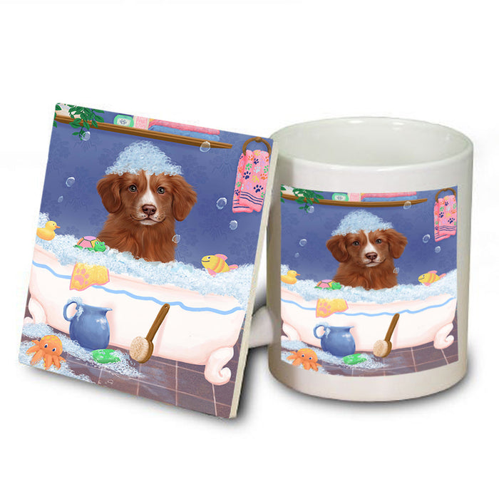 Rub A Dub Dog In A Tub Nova Scotia Duck Toller Retriever Dog Mug and Coaster Set MUC57394