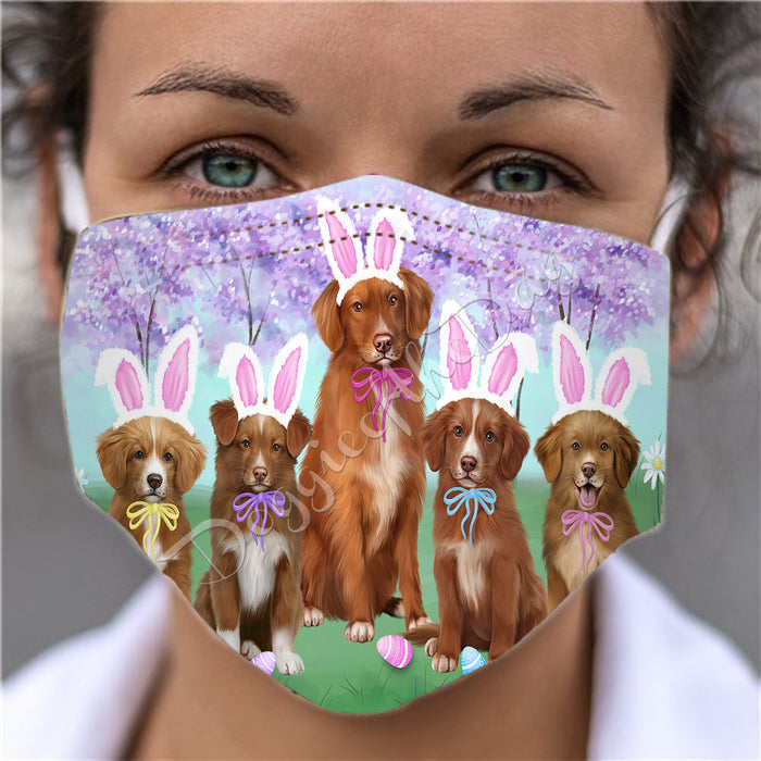 Easter Holiday Nova Scotia Duck Toller Retriever Dogs Face Mask FM49618