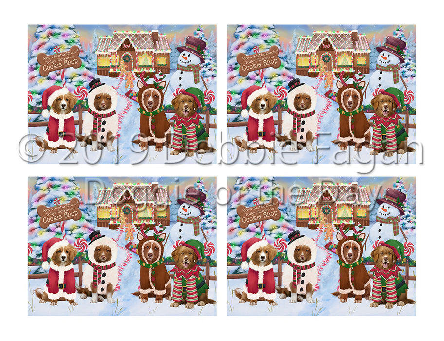 Holiday Gingerbread Cookie Nova Scotia Duck Tolling Retriever Dogs Placemat