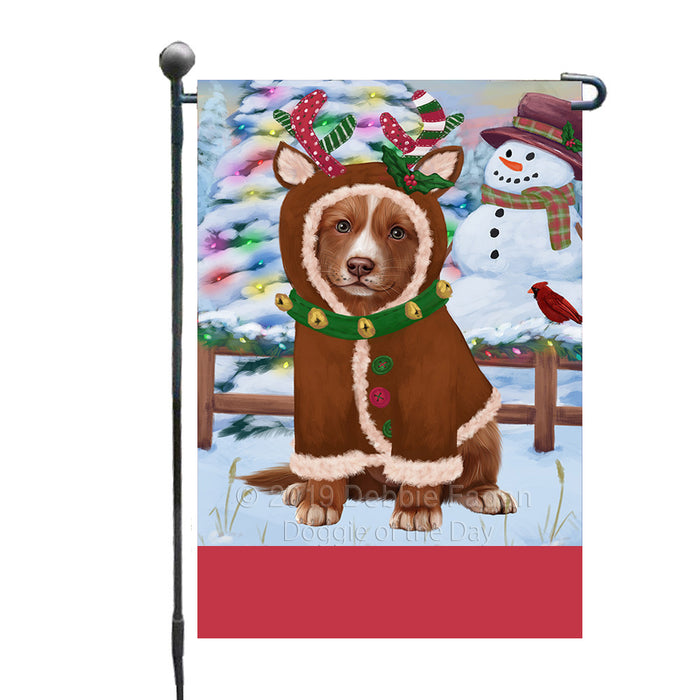 Personalized Gingerbread Candyfest Nova Scotia Duck Toller Retriever Dog Custom Garden Flag GFLG64103