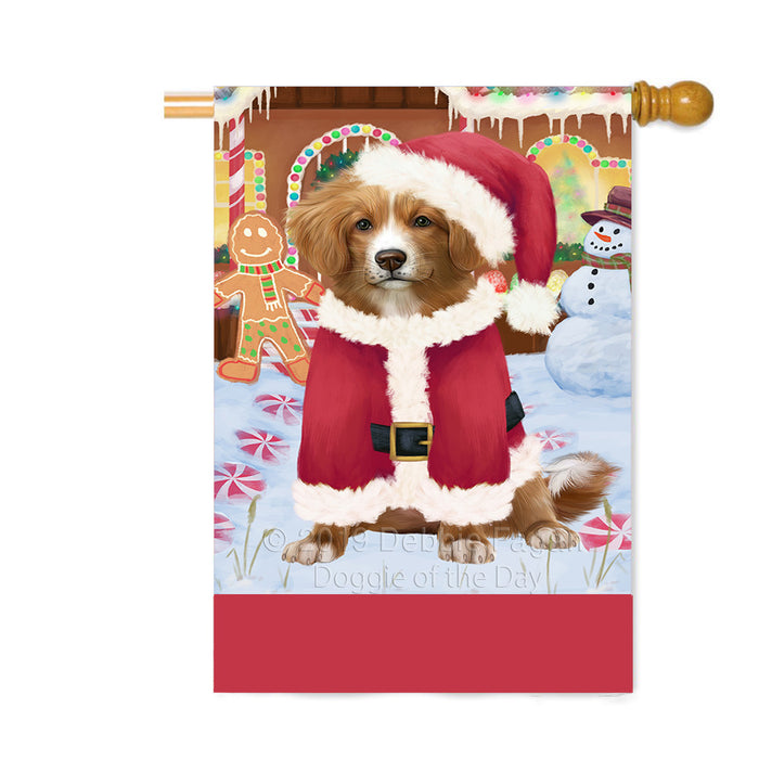 Personalized Gingerbread Candyfest Nova Scotia Duck Toller Retriever Dog Custom House Flag FLG63887