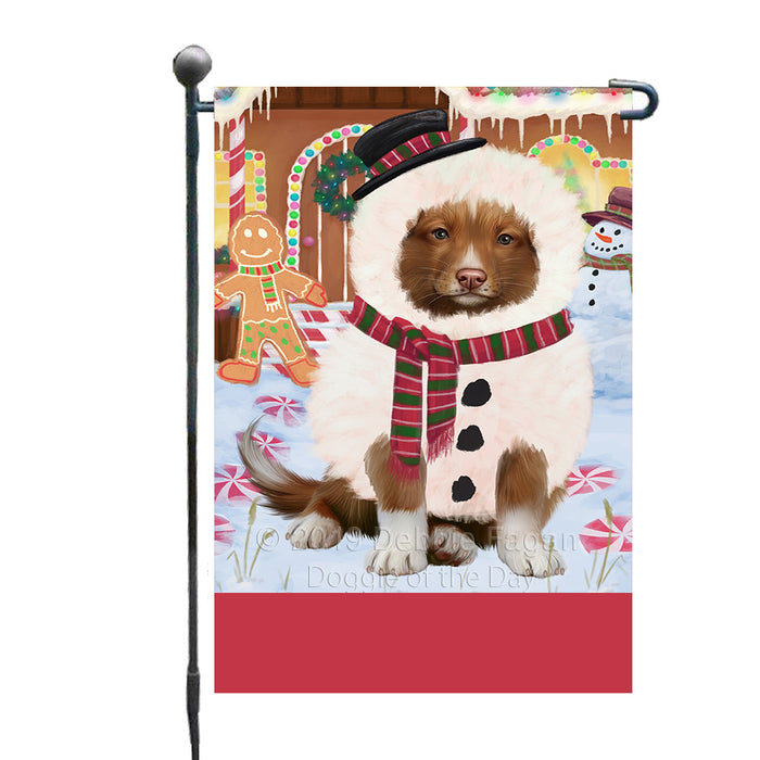 Personalized Gingerbread Candyfest Nova Scotia Duck Toller Retriever Dog Custom Garden Flag GFLG64105