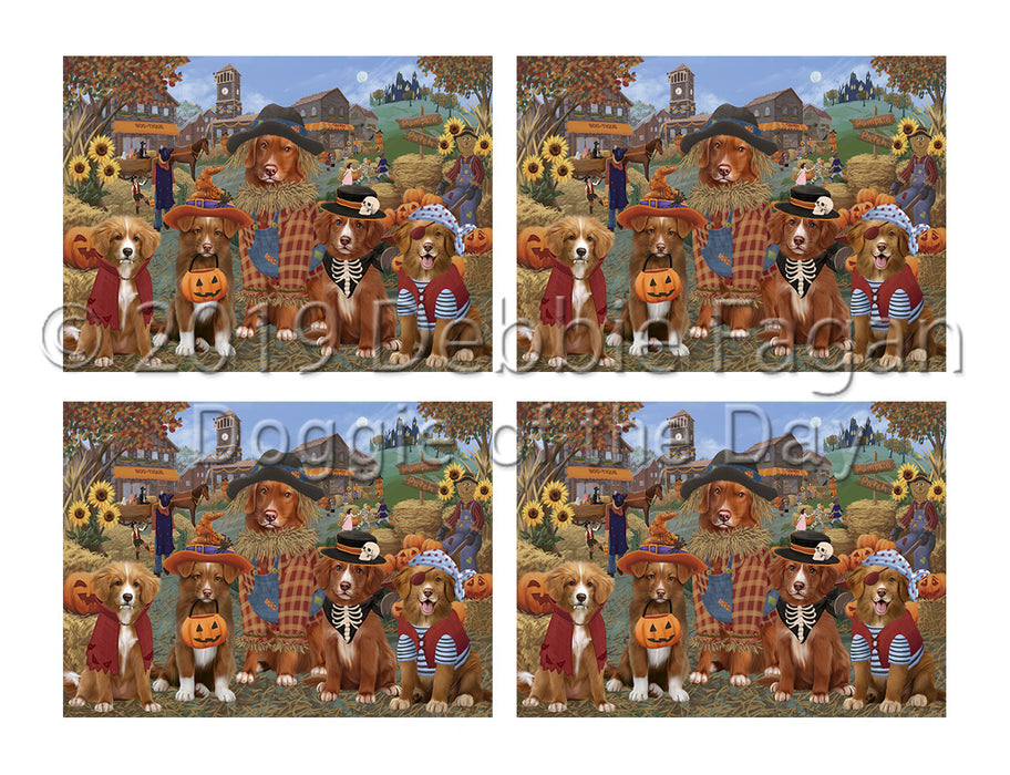 Halloween 'Round Town Nova Scotia Duck Tolling Retriever Dogs Placemat