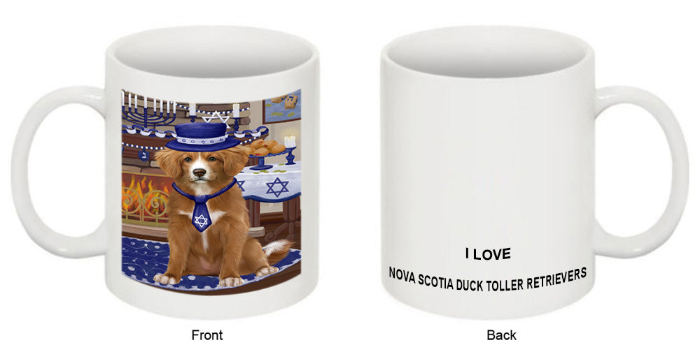 Happy Hanukkah  Nova Scotia Duck Toller Retriever Dogs Coffee Mug MUG52883