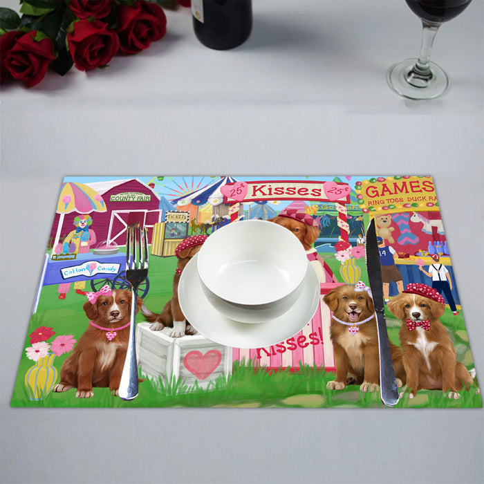 Carnival Kissing Booth Nova Scotia Duck Toller Retriever Dogs Placemat