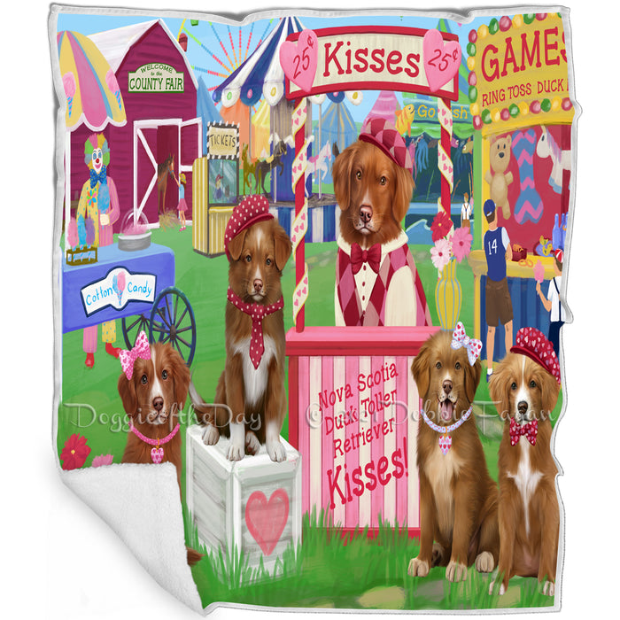 Carnival Kissing Booth Nova Scotia Duck Tolling Retrievers Dog Blanket BLNKT122601