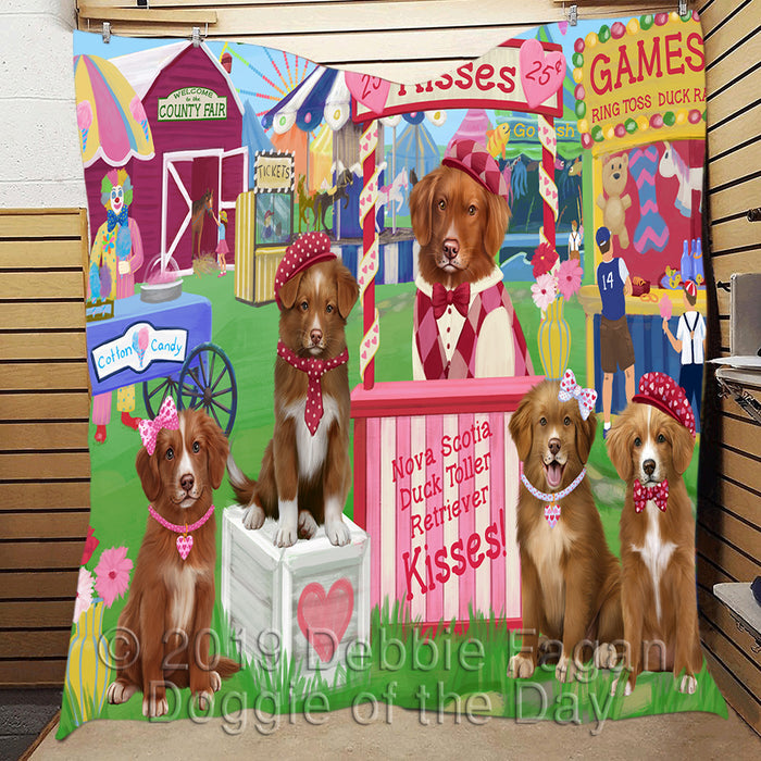 Carnival Kissing Booth Nova Scotia Duck Toller Retriever Dogs Quilt