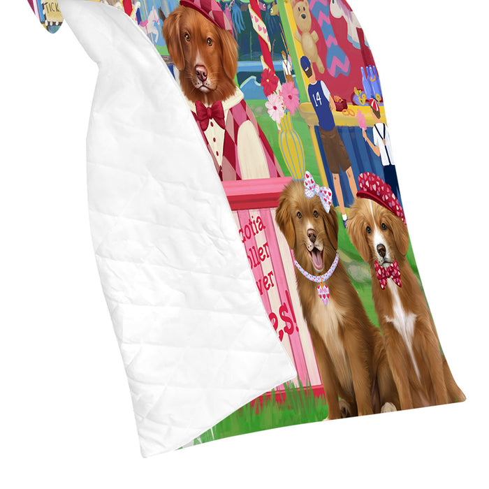 Carnival Kissing Booth Nova Scotia Duck Toller Retriever Dogs Quilt