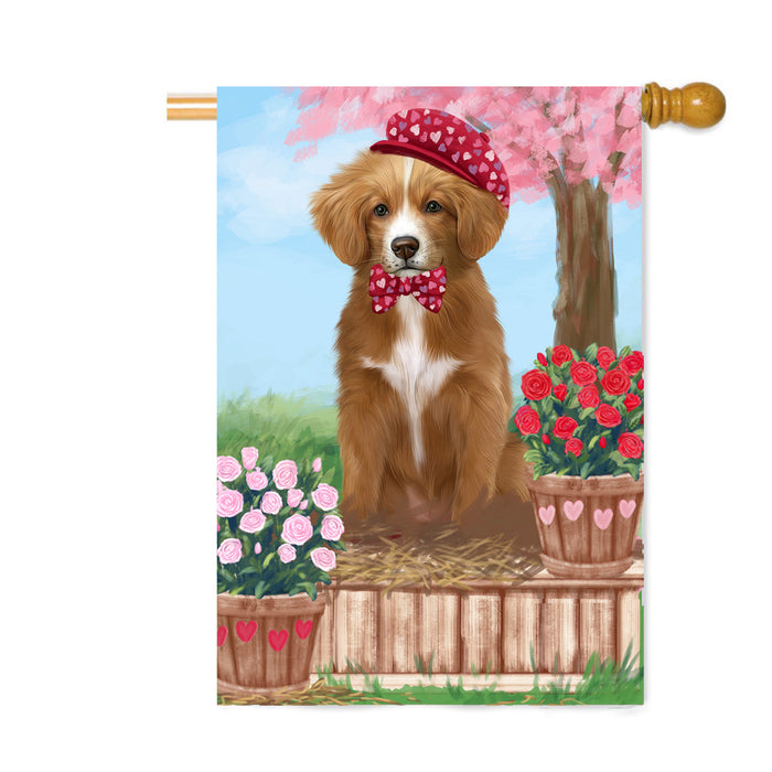 Personalized Rosie 25 Cent Kisses Nova Scotia Duck Toller Retriever Dog Custom House Flag FLG64897