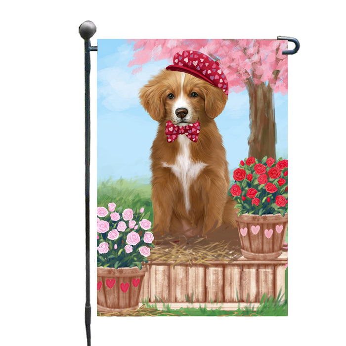 Personalized Rosie 25 Cent Kisses Nova Scotia Duck Toller Retriever Dog Custom Garden Flag GFLG64749
